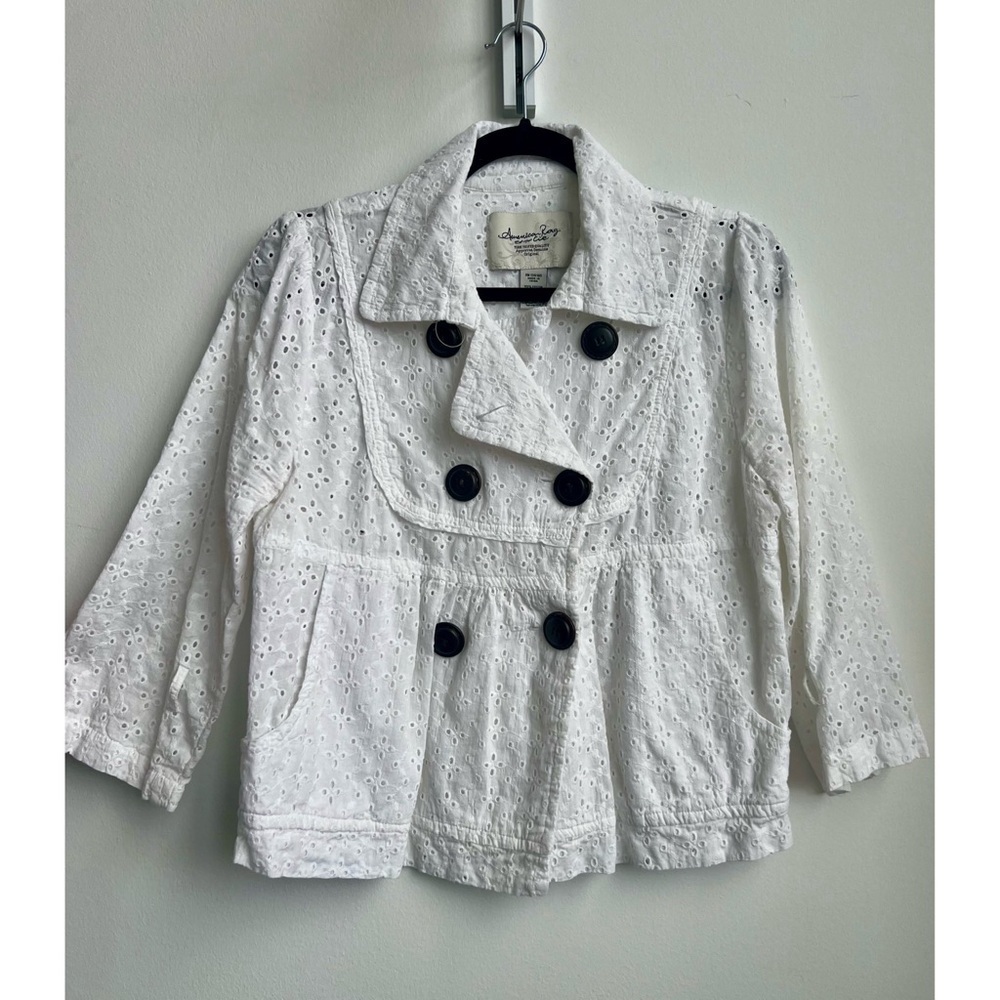 🛍️ American Rag White Eyelet Spring Coat